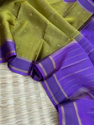 Album Untouched - gorgeous algae green and December poo violet vairaoosi borders with woven buttas