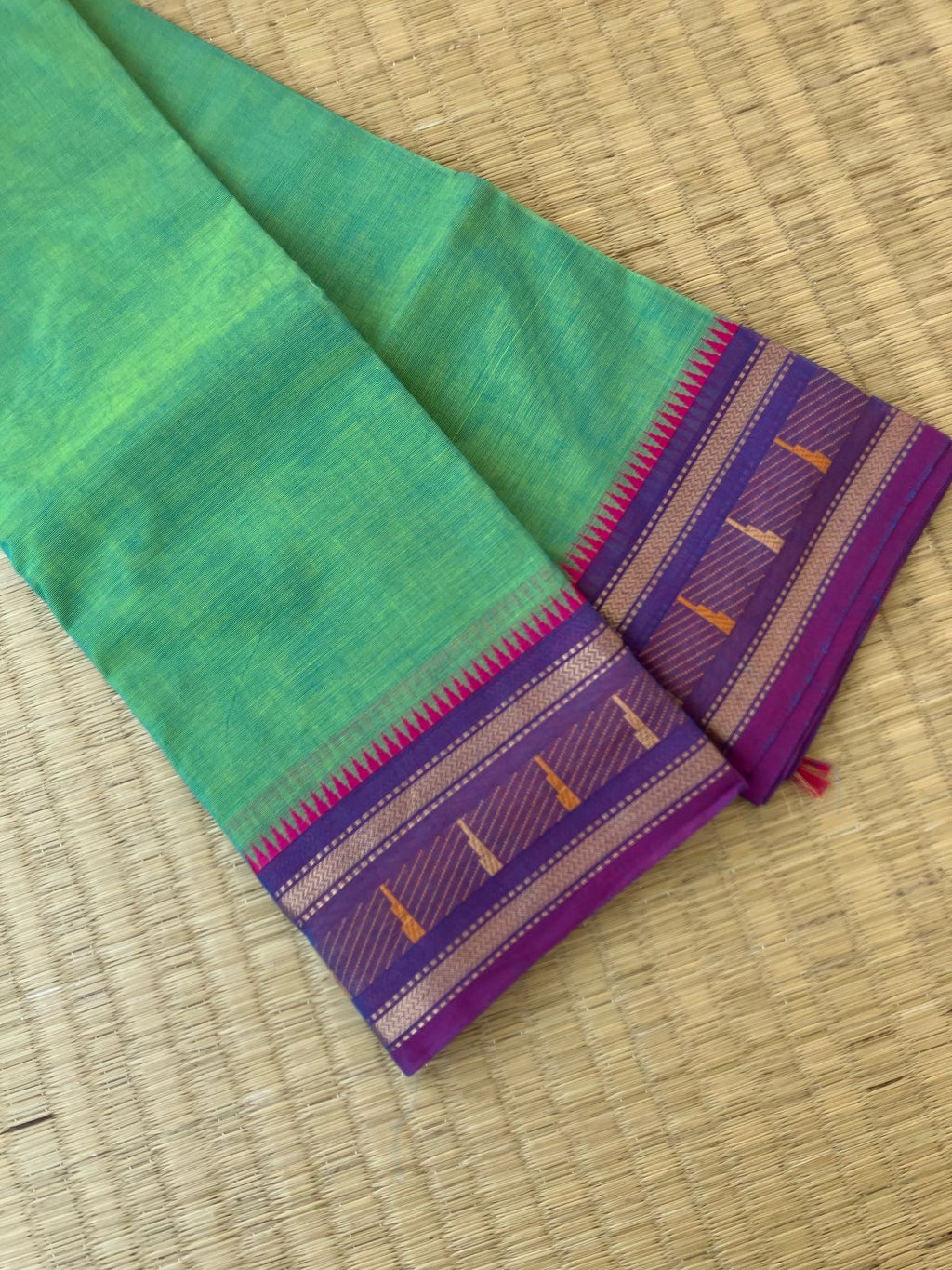 Kanchi X Chettinad - aqua tone apple green mixed