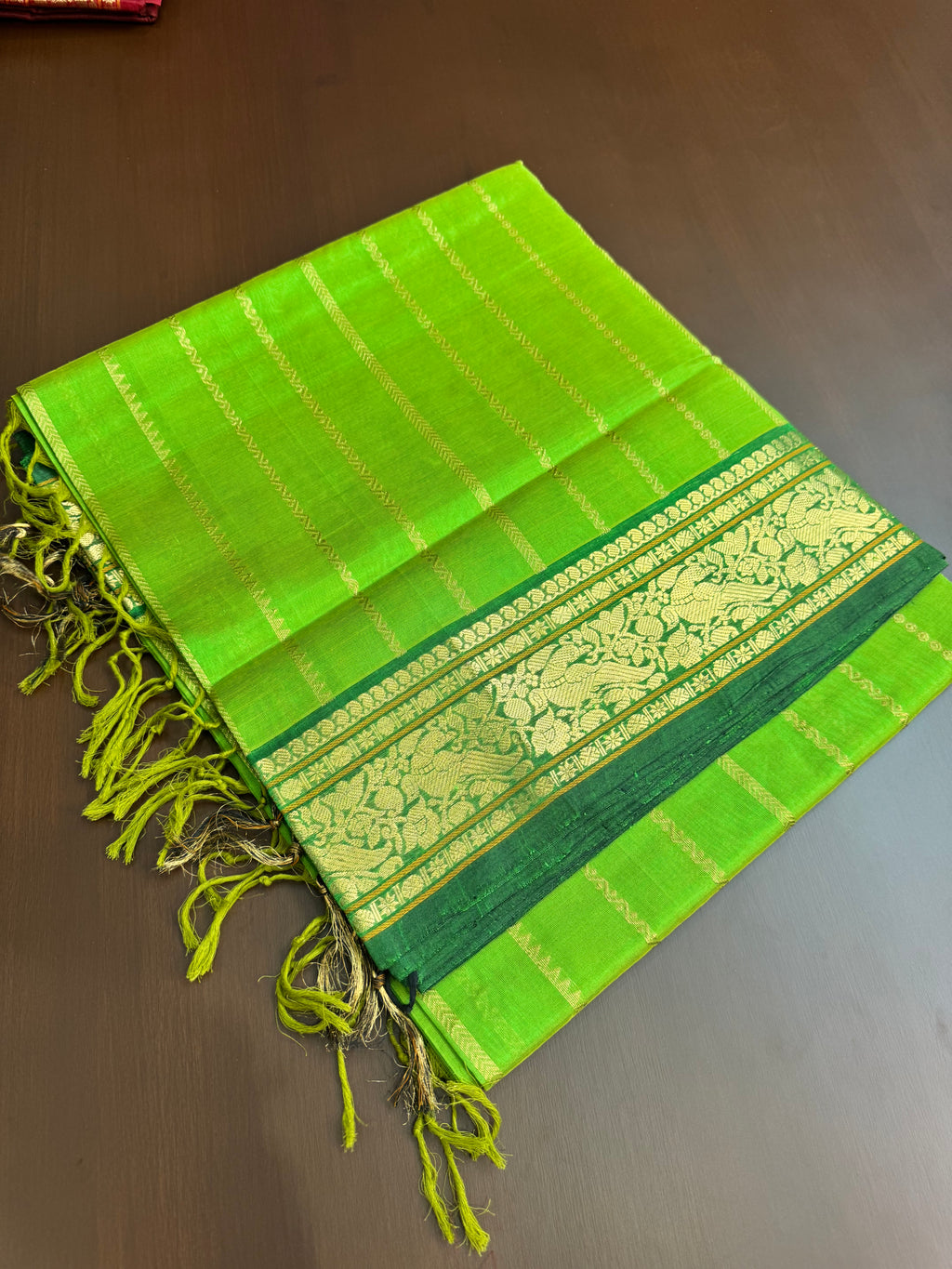 Vertical Veldhari on Zari Kissed Silk Cotton -