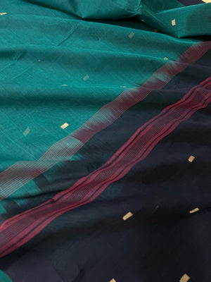 Pragatham - Contrast Play - burnt blue and navy blue