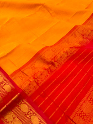 Korvai Silk Cottons - mango yellow and red