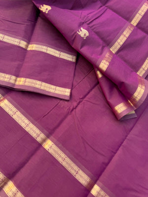 Zari Touched Mangalavastaram - dusky pink and gold