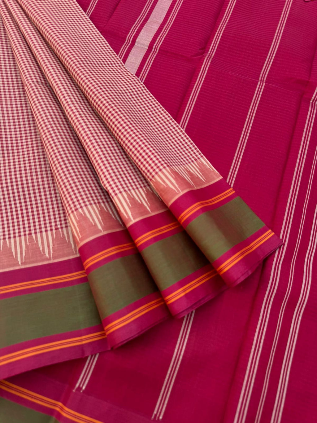 Signature Silk Cotton - cream and aaraku kasa kasa kattam