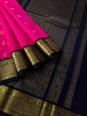 Bliss of Korvai Silk Cottons - stunning dark pink
