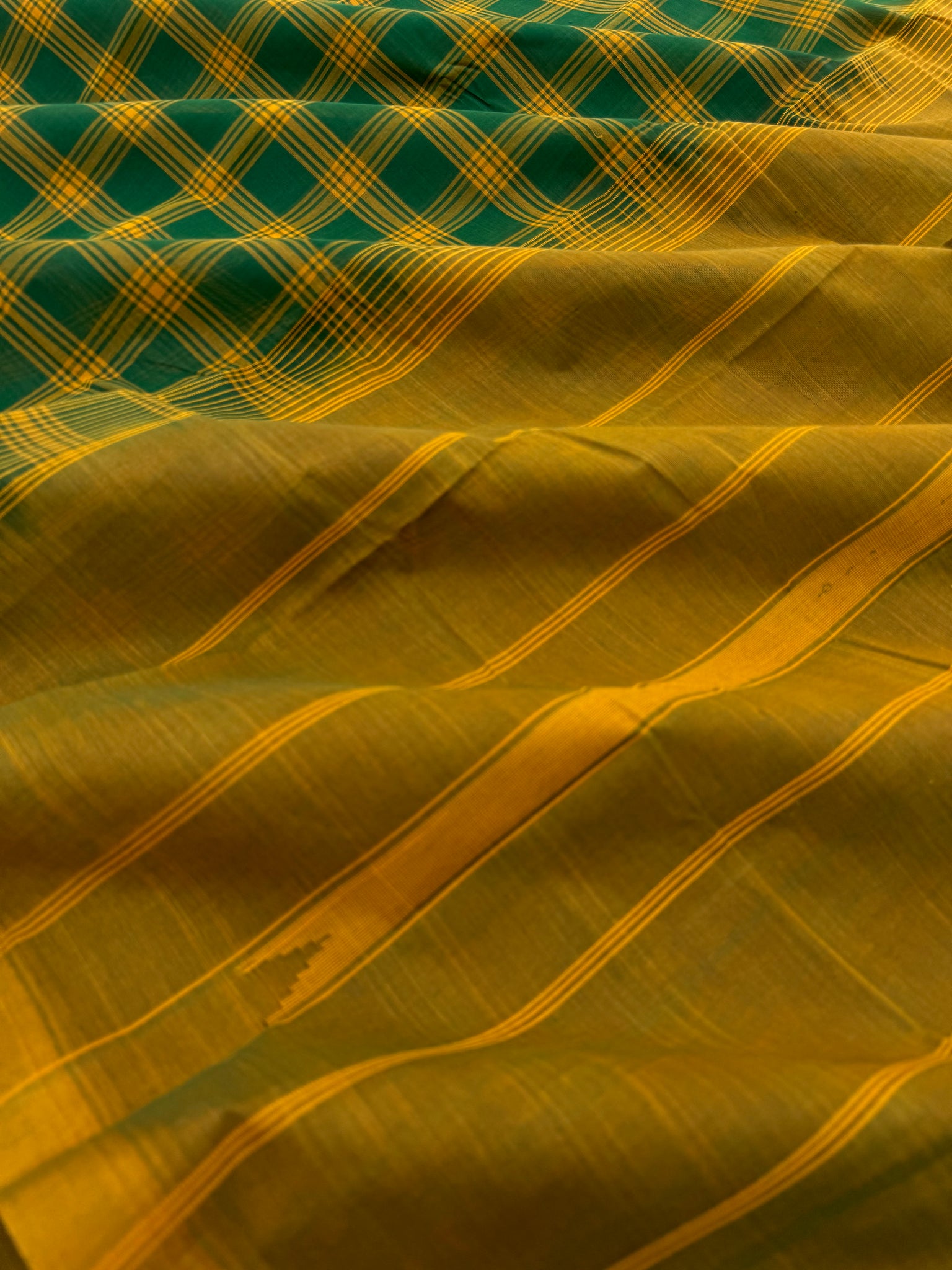 Pragatham - Contrast Play - the green with charm of Chettinad