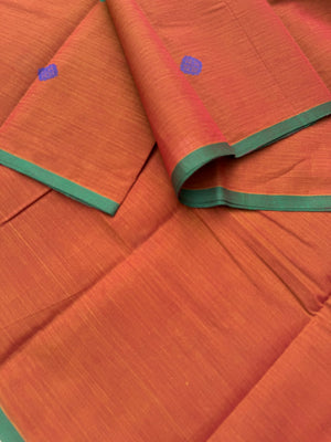 Corporate Style Mangalavastaram - rust and honey