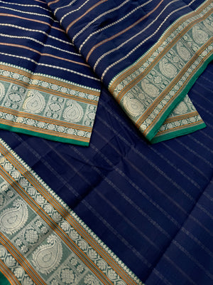 Mangalavastaram - mid night blue veldhari