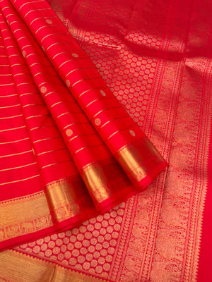 Roja - Our Bestselling Shade of red pink Kanchivarams -