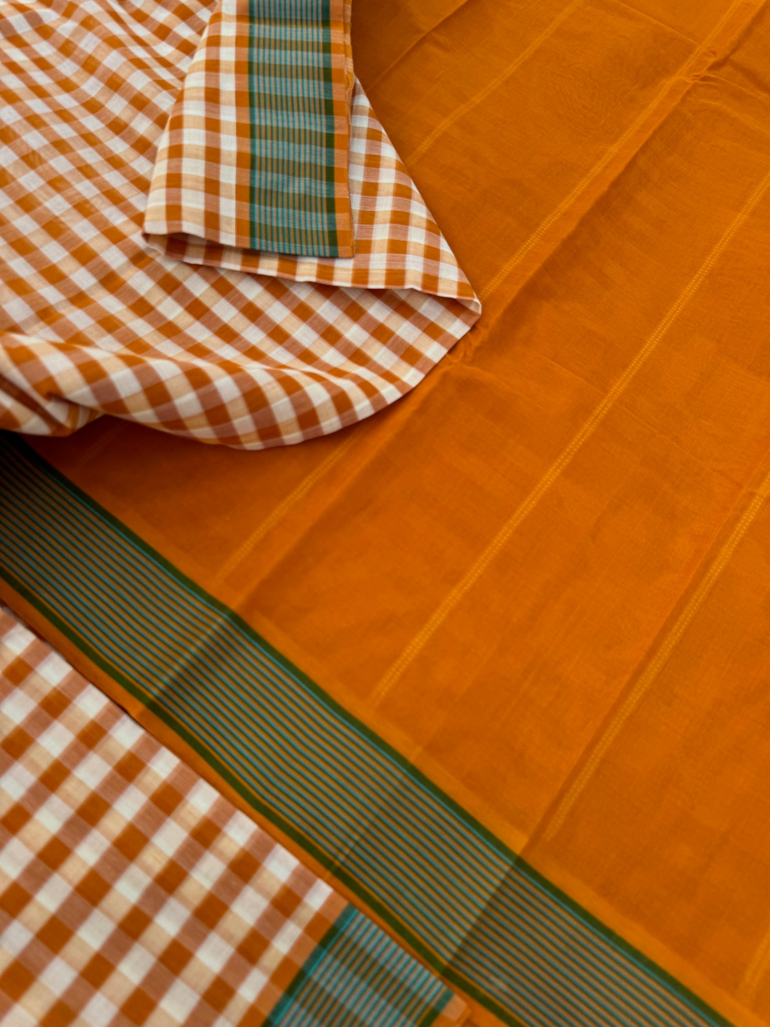 Pragatham - Contrast Play - rusty orange beige