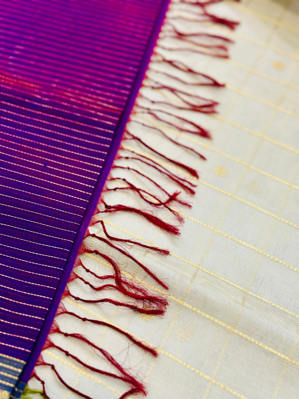 Single Line Tassels for Kanchivaram Silk