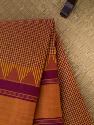 Signature Korvai Silk Cottons - mustard and aaraku kasa kasa kattam