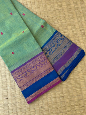 Kanchi X Chettinad - aqua turquoise blue