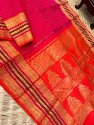 Roja - Our Bestselling Shade of red pink Kanchivarams -