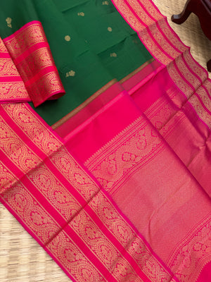 Vintage Ragas on Kanchivarams - a stunning meenakshi green and rani pi ...
