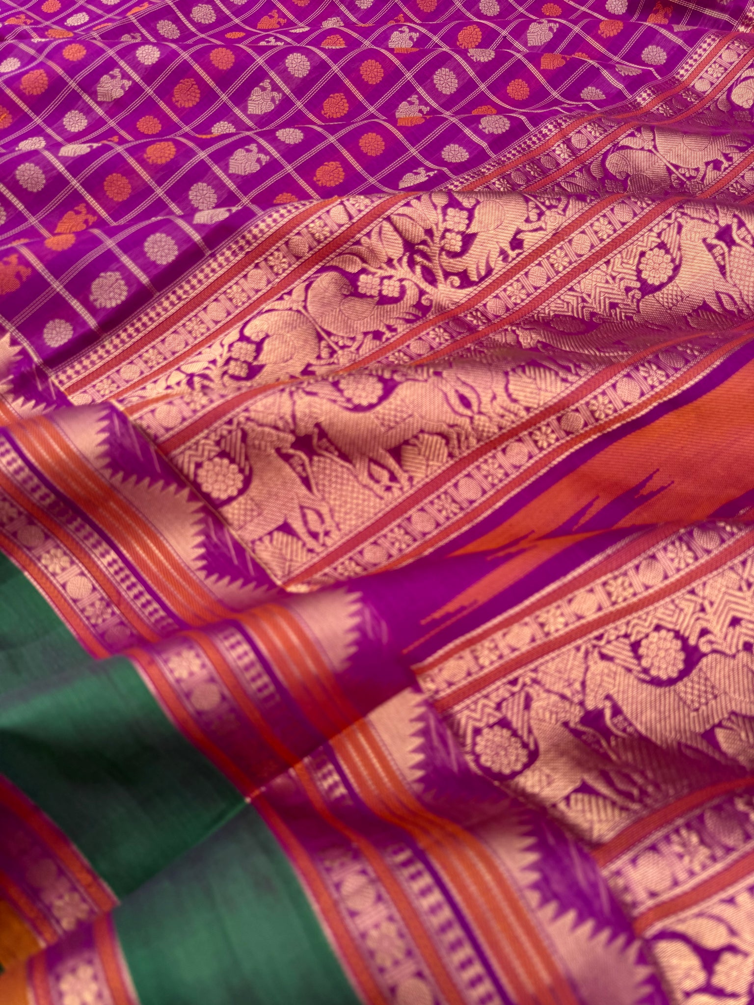 Woven Motifs Silk Cotton - deep pink 1000 buttas