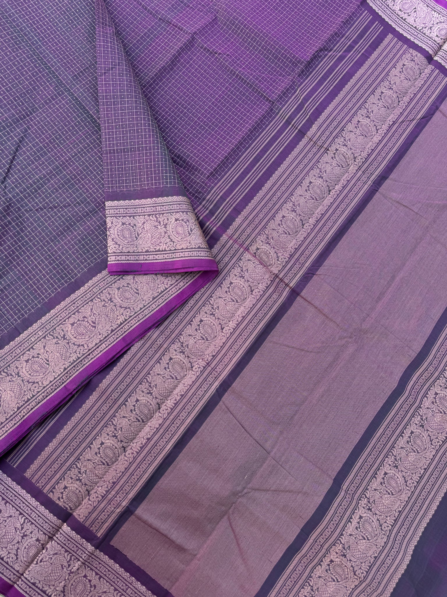 Mangalavastaram - purple short green lakshadeepam