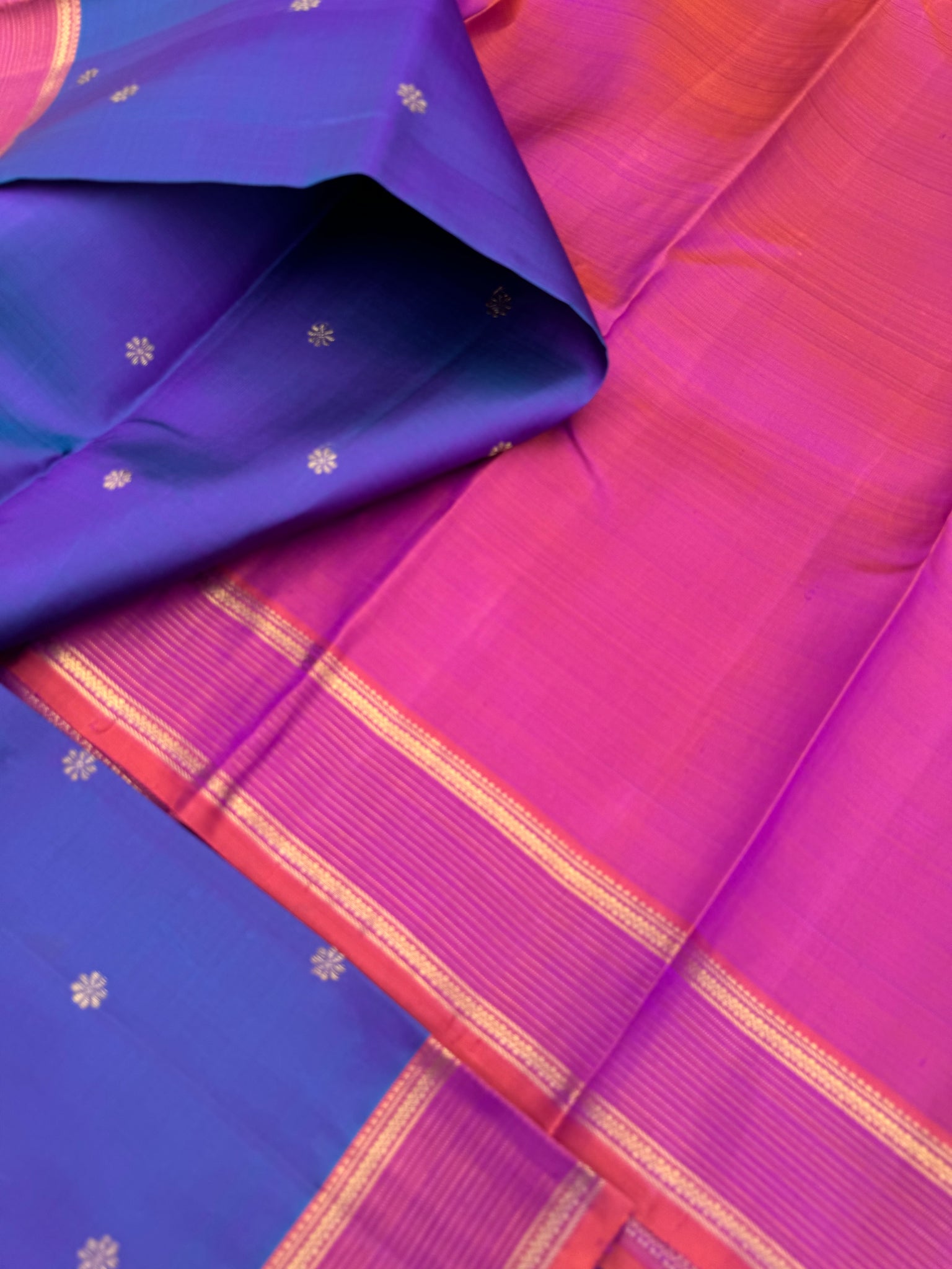 Diwali Edits - Kanchivaram For All Occasions - stunning violet blue purple simple and elegant kanchivaram