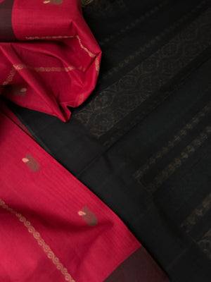 Pragatham - Contrast Play - deep red and black