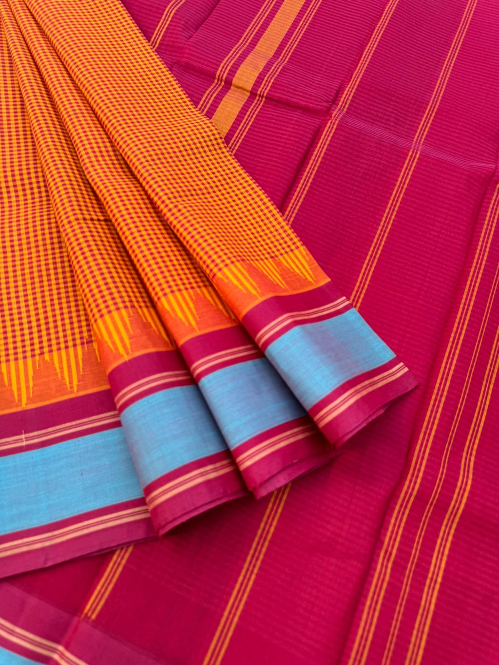 Signature Silk Cotton - mustard rust and aaraku kasa kasa kattam