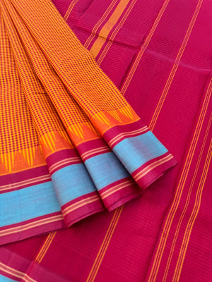 Signature Silk Cotton - mustard rust and aaraku kasa kasa kattam