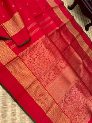 Roja - Our Bestselling Shade of red pink Kanchivarams -