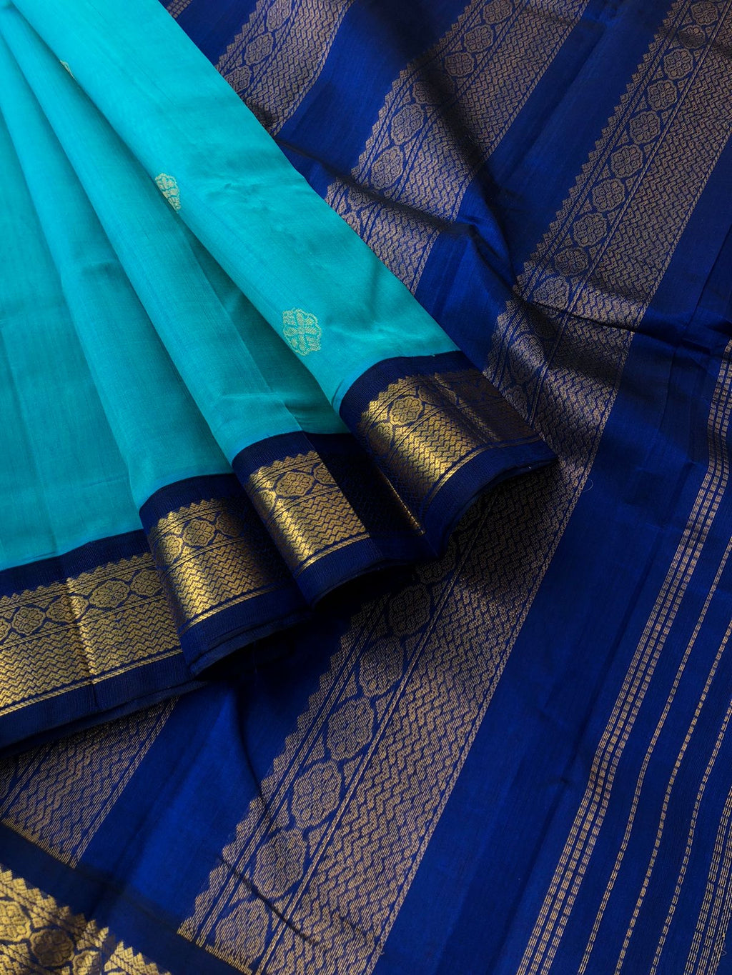 Bliss of Korvai Silk Cottons - shades of blue