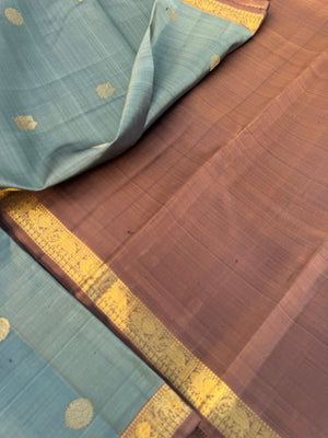 Diwali Edits - Kanchivaram For All Occasions - stunning unusual grey and chocolate for people who love small borders