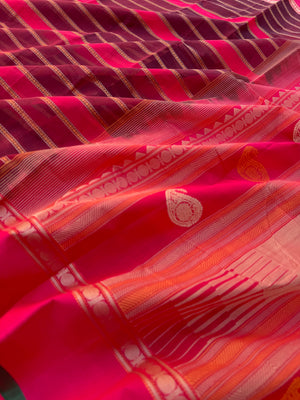 Mangalavastaram - deep marron and red veldhari