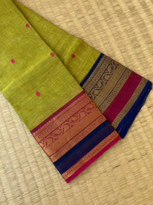 Kanchi X Chettinad - olive green
