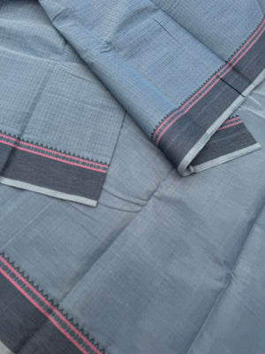 Mangalavastaram - ash grey and black lakshadeepam