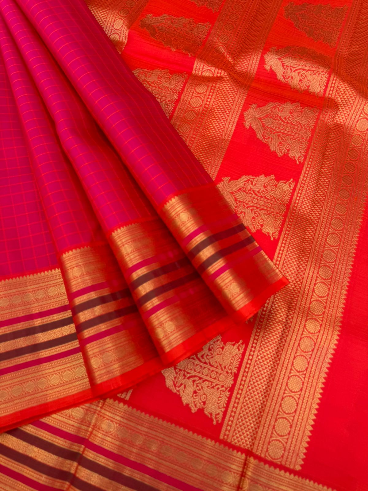 Roja - Our Bestselling Shade of red pink Kanchivarams -