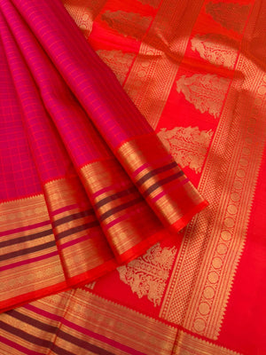 Roja - Our Bestselling Shade of red pink Kanchivarams -