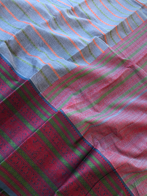 Mangalavastaram  - off white mixed ash grey rudurakasham veldhari
