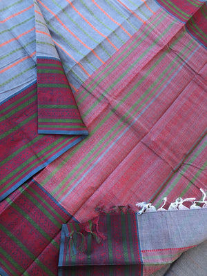 Mangalavastaram  - off white mixed ash grey rudurakasham veldhari