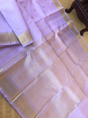 Shree Ka - Much Needed Kanchivarams - best of pastel lavender and gold, can’t take eyes off this saree