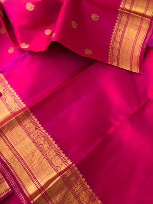 Swarnam - The lineage of Heirloom Kanchivaram - absolutely gorgeous traditional Kanchivaram pink and pure gold is the best