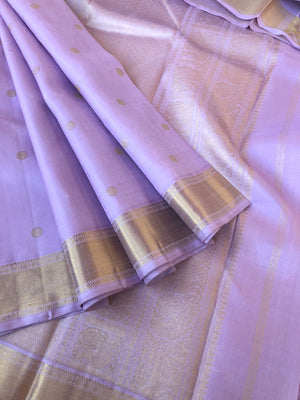 Shree Ka - Much Needed Kanchivarams - best of pastel lavender and gold, can’t take eyes off this saree