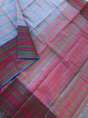 Mangalavastaram  - off white mixed ash grey rudurakasham veldhari