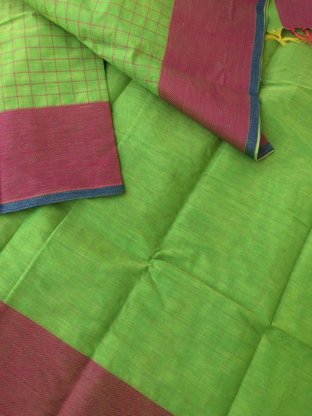 Mangalavastaram - green muthukattam with gorgeous thread woven pallu