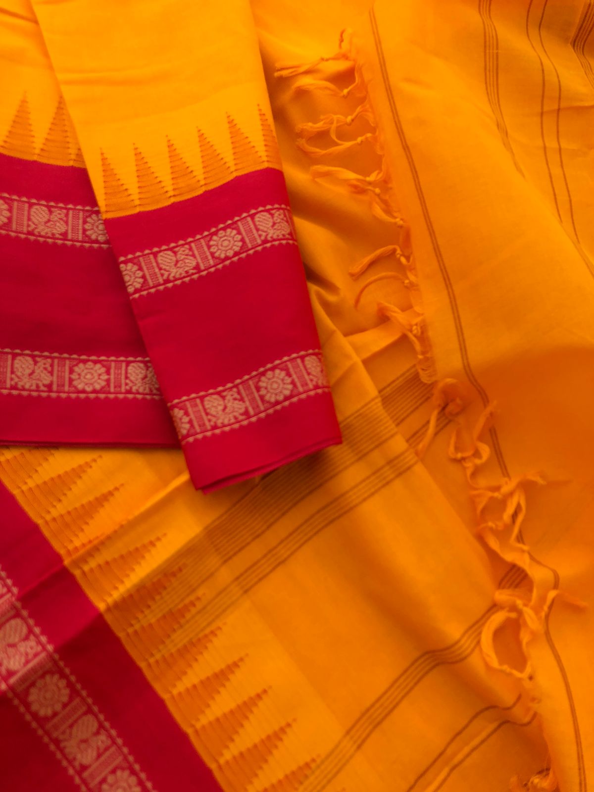 Korvai Stories - the traditional mango yellow and red